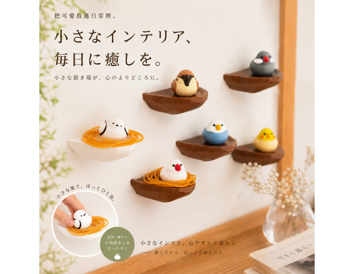 日本biite磁吸鳥巢橡皮筋收納器 (六款)