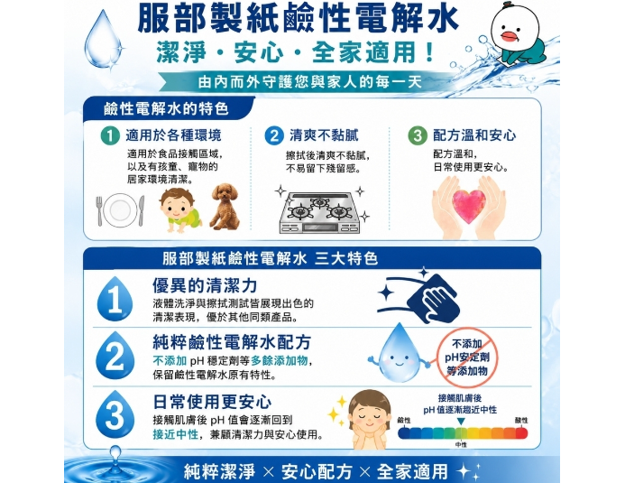 日本服部製紙鹼性電解水清潔濕巾20枚(冰箱・微波爐・居家清潔適用)