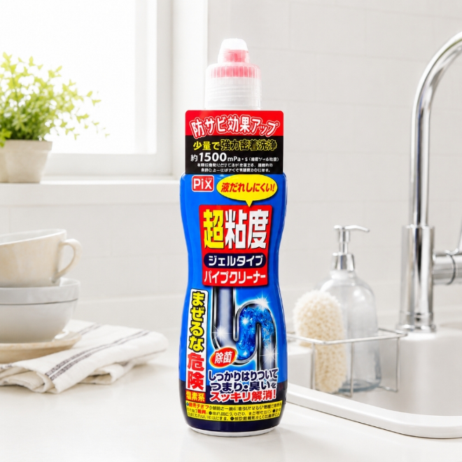 日本獅子化學超黏度凝狀水管清潔劑400g